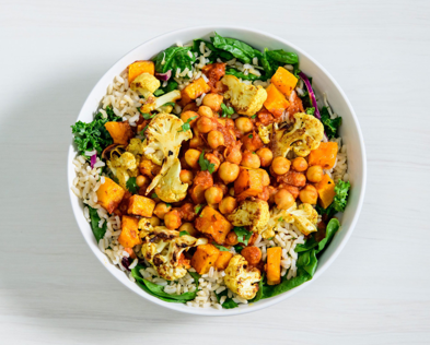 chickpea curry bowl