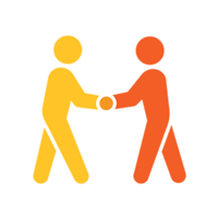 Icon of two people shaking hands